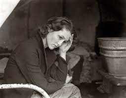 dorothea Lange mujer pensativa